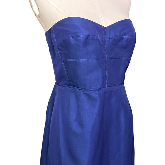 J.Crew Strapless Sweetheart Dress Blue NWT Size 6 Weddings and Parties - Picture 2 of 10